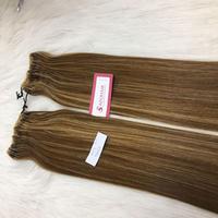 Haute Qualité 4 + 8 + 27 Balayage Couleur Micro Link Extensions En Gros Extensions De Cheveux Humains Raides