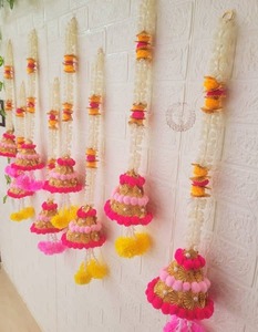 Toran Latkan floral indio hecho a mano para Festival de boda y decoración del hogar Decoración colgante de puerta de flores artificiales - Product Image 1