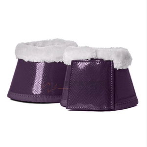 Bottes de protection cheval cloche avec extérieur en cuir PU respirant avec doublure en polyester teddy pour l'entraînement et la compétition - Product Image 1
