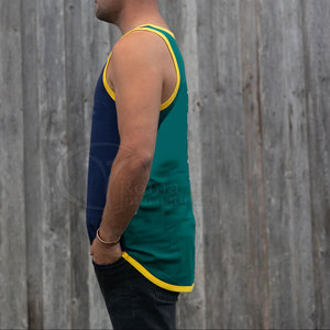 YRoma International Custom Logo <b>Sheep</b> <b>Shearing</b> Breathable Quick Dry Eco-Friendly Men's 100% Cotton O-Neck Sleeveless Tank Top - Product Image 3