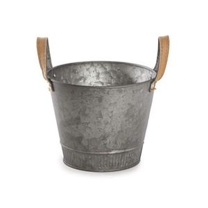 Deep and spacious galvanized planter suitable <b>for</b> medium sized trees <b>ornamental</b> plants or decorative <b>garden</b> accents - Product Image 4