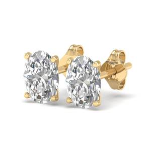 Pendientes de Botón de Plata de Ley 925 con Diamantes Cultivados en Laboratorio CVD HPHT, Personalizados REYES, Regalo Perfecto para Mujer - Product Image 3