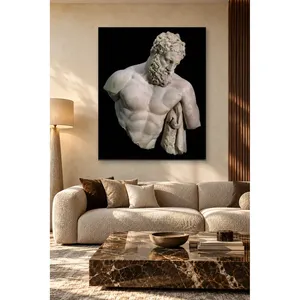 Statue de Fida Héraclès sur toile imprimée sur fond noir - Product Image 3