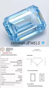 Diamante Cultivado en Laboratorio, Corte Esmeralda, 10.05 Quilates, Color Azul Intenso, Claridad VVS1, Piedra Suelta con Certificado IGI, Joyería al por Mayor - Product Image 6