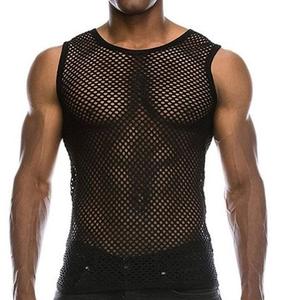 Séchage rapide vêtements de sport Gym gilet débardeur Fitness Design hommes maille débardeurs Muscle Fit entraînement Fitness hommes débardeur Gym maillots - Product Image 6