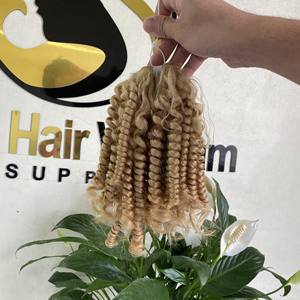 Wholesale 100% Virgin Human <b>Hair</b> Vendors 10A Raw Cuticle Aligned Bundles with Wave & Curl Styles Single Weft Extensions - Product Image 5