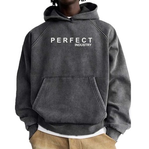 2026 Premium Quality Acid Wash Hoodies Most Selling <b>Style</b> Fashion Pullover Hoodie Boxy Fit Washed Effect Sweatshirt Custom logo - Product Image 1