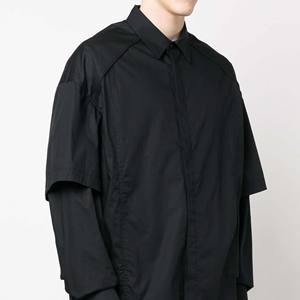 T-shirt à manches longues pour homme, personnalisé OEM, en tissu Oxford 100 % coton épais, écologique et à séchage rapide, collection 2026 - Product Image 2