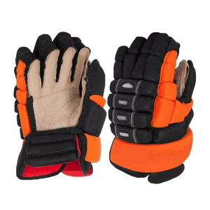 Gants de hockey sur glace en cuir PU jaune personnalisables, bâton composite offrant une protection des mains, logo personnalisé, options de taille pour les joueurs - Product Image 6