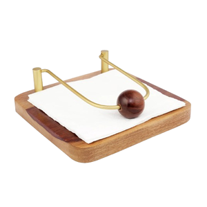 Servilletero de madera y Metal de nuevo diseño, la mejor calidad, cocina superior, recién llegado, directo de fábrica, hogar, cocina, baño, artículo ecológico - Product Image 2
