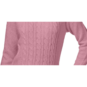 Maglione Casual da Donna Karen Scott in Maglia a Treccia con Collo Alto, Traspirante, Motivo Floreale Rosa e Righe, per Autunno, Taglie dalla Petite alla L - Product Image 3