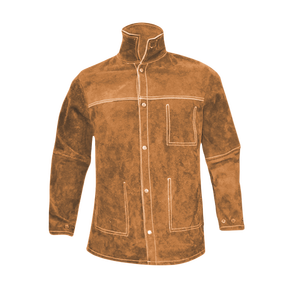 Meilleure performance en cuir de vachette fendu Veste de soudage à usage intensif Veste de soudage résistante à l'abrasion industrielle et à la chaleur pour la construction - Product Image 5