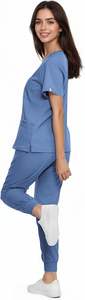 Venta al por mayor moderna médica Scrubs Set Doctor Enfermera Hospital Quirúrgico uniforme Jogger Pantalones Top logotipo personalizado Premium Unisex - Product Image 5