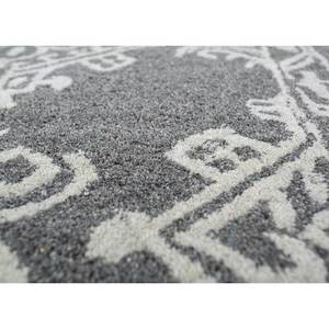 Tapis Imara en laine et viscose tufté à la main, gris et noir, motif géométrique rayé, pour la maison, le couloir, la chambre, forme rectangulaire, 3D Tra-14610 - Product Image 3