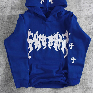 Tendance Hommes Pull À Capuche Imprimé De Noël/Style Fermeture Éclair En Tissu Respirant Et Confortable Coton/Polyester Polaire Thermique - Product Image 4