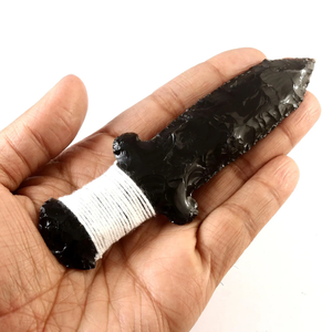 Couteau à cristaux-Couteau de protection en obsidienne noire-Poignard en cristal tricoté à la main pour la guérison énergétique en gros - Product Image 4