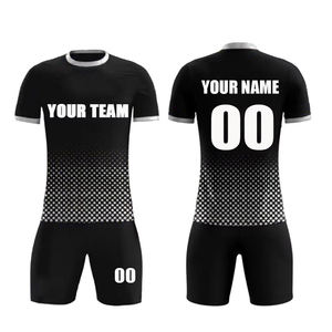 Juego de uniformes de fútbol de secado rápido de alta calidad, tela de poliéster transpirable personalizada con impresión por sublimación para equipos y clubes - Product Image 3