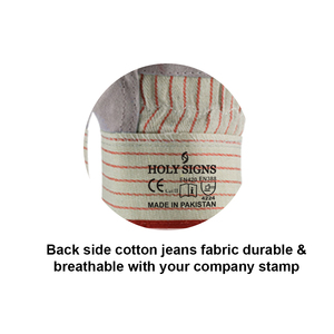 Guantes de Palma de cuero resistente con doble protección DE PALMA perfectos para uso industrial de construcción y tareas manuales rigurosas - Product Image 6