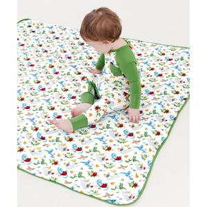 Manta Envolvente de Bambú con Diseño de Dinosaurio para Bebé, Ligera, Tejida en Felpa, Estilo Liso - Product Image 4