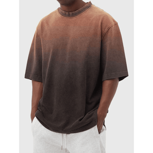 Camiseta personalizada lavada con ácido para hombre desgastada vintage 300 gramos - Product Image 1