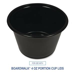 Vasos Desechables de Plástico PP Negros de 4 oz para Snacks, Bebidas, Leche y Chocolate - 2500/Caja - Product Image 6