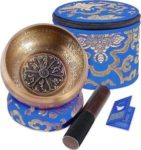 ชามร้องเพลงทำจากทองเหลืองวินเทจชามโลหะโบราณมีหลายรูปทรงดีไซน์แบบธิเบต - Product Image 1