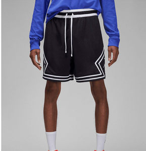 Comfortable Stylish Men's Plus Size Summer Diamond Basketball Shorts 100% Polyester Mesh Bright Red & Black <b>Elastic</b> <b>Waistband</b> - Product Image 3