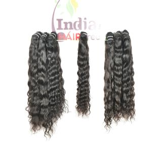 Extensions de cheveux humains indiens vierges 100% Remy non traités, couleur noire naturelle, tissage lâche profond, ondulées, pour tissage - Product Image 3