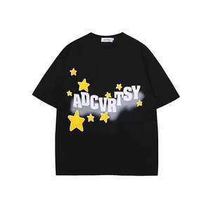 Dernier modèle T-shirts surdimensionnés imprimés bouffants pour hommes 100% coton T-shirts respirants confortables les plus vendus pour hommes - Product Image 1