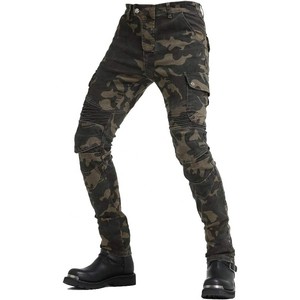 Jeans de motard camouflage pour homme en denim avec zones renforcées pour la protection et le style des motards Fabriqué au Pakistan OEM - Product Image 2