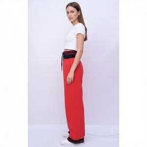 Custom Women High Waisted Baggy Sweat Pants 50% Cotton 50% Polyester Sweatpants Affordable Designer fashion Luxury flare <b>trouser</b> - Product Image 3
