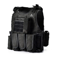 Gilet tactique d'entraînement et de combat, antivol, à fermeture éclair, rayé, imperméable, en tissu Oxford, équipement tactique personnalisé, gilet CS