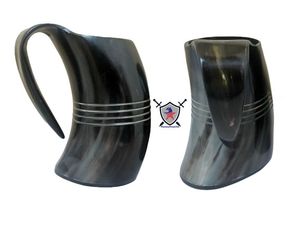 แก้วมักทรงเขาควายไวกิ้งทำด้วยมือแก้วมักดีไซน์ใหม่สำหรับเบียร์และกาแฟ - Product Image 2