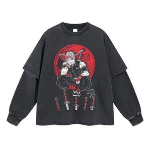 Nueva llegada de manga larga de tela transpirable Anti Shrink de alta calidad de gran tamaño personalizar diseño OEM servicio Unisex camiseta - Product Image 1