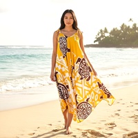 Combinaison ample à imprimé tribal tortue style bohème pour femme et fille, idéale pour l'été, les vacances et la plage
