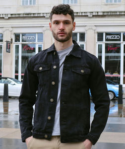 Veste en jean premium pour homme, style vintage déchiré, coupe slim, streetwear et coupe-vent pour l'hiver, haute qualité - Product Image 2