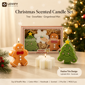 Set di Candele Profumate Estetiche per <span class=keywords><strong>Natale</strong></span>, Capodanno, Ringraziamento e Diwali, 3 Pezzi, Candele Decorative Artigianali a Forma di Albero di <span class=keywords><strong>Natale</strong></span> - Product Image 1