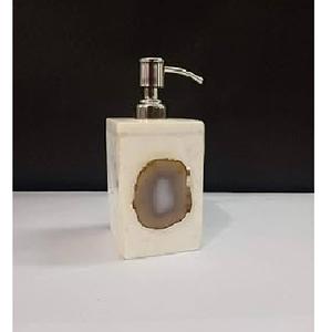 Distributeur de savon en marbre noir italien véritable pierre main liquide pompe bouteille pour la maison décorative cuisine évier salle de bain accessoires - Product Image 5