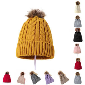 Wholesale Custom Knit <b>Beanie</b> <b>Hat</b> With Logo Winter Warm Embroidered Ribbed Cuffed Fisherman <b>Slouchy</b> <b>Beanies</b> Fashion Unisex - Product Image 3