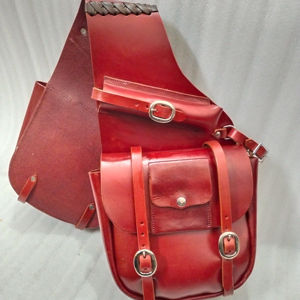 ADEEFA vente en gros de sacs de selle de cheval en cuir de vachette véritable conception robuste écologique pour le stockage de l'équitation fabricant indien - Product Image 1