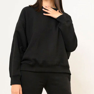 Sweat-shirt à col rond surdimensionné à manches longues pour femmes, personnalisé, respirant, à séchage rapide, doublé, décontracté, streetwear, vente en gros - Product Image 2