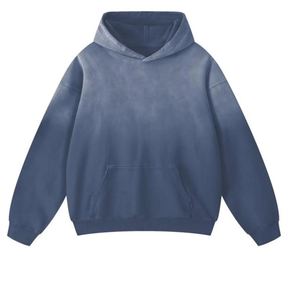 Sudadera con capucha de algodón 100% de peso pesado lavado ácido gráfico personalizado ropa de botones de diseñador de invierno con estampado en relieve y abullonado - Product Image 1