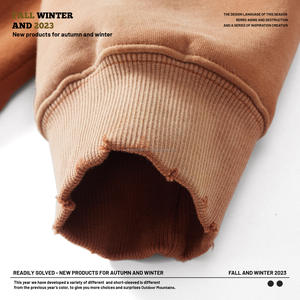 2025 Calidad Venta de fábrica 380gsm Fleece Hoodie Multicolor Venta al por mayor Acid Wash Hoodie Green Stringless Acid Wash Hoodie - Product Image 3