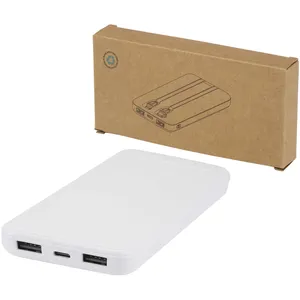 Power Bank Ecologico Adhil ad Alta Capacità 10.000 mAh con Doppia Porta USB per Uso Promozionale - Product Image 1
