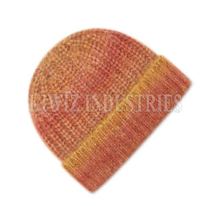 Fabrication sur mesure avec logo Mohair Beanie Hats 2024 All Over Print Designer Mohair Beanie Hats à vendre - Product Image 2