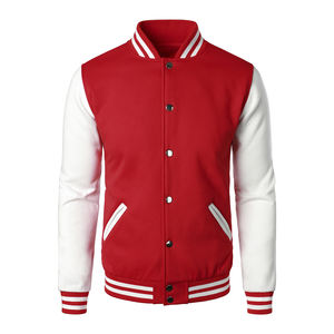 Veste universitaire Letterman haute couture pour hommes personnalisée OEM veste de baseball élégante respirante en tissu de laine légère décontractée teintée en hiver - Product Image 4