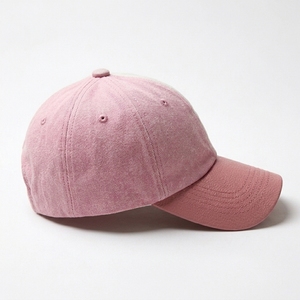 Casquette de baseball unisexe bicolore rose et blanc contrastant à 6 panneaux avec visière en cuir, chapeau décontracté et tendance - Product Image 4