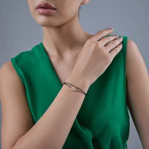 Floral <b>Beaded</b> Zinc Alloy Wedding Bangle-Trendy Mangalsutra <b>Bracelet</b> 184086 - Product Image 2
