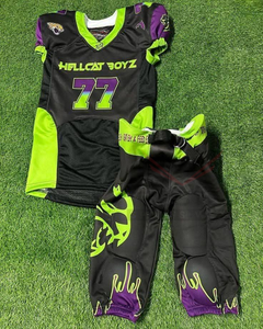 Uniformes de Fútbol Americano Hechos a Medida de Alta Calidad 2025, Uniformes Deportivos de Manga Corta con Estampado Digital, Venta al por Mayor a Bajo Precio, OEM - Product Image 4