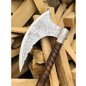 Cabeza de Hacha de Acero de Damasco de Grado Industrial NM de Alta Calidad, Filo de Corte de 4 3/4, Mango de Madera de Fresno para Uso Industrial NM - Product Image 3